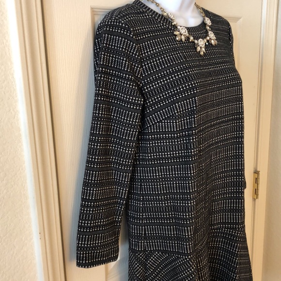 Black + Cream Drop Waist Flounce Dress - Picture 8 of 16